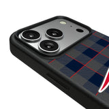 New England Patriots Plaid MagSafe Compatible Phone Case for Apple iPhone