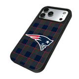 New England Patriots Plaid MagSafe Compatible Phone Case for Apple iPhone