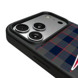 New England Patriots Plaid MagSafe Compatible Phone Case for Apple iPhone