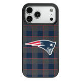 New England Patriots Plaid MagSafe Compatible Phone Case for Apple iPhone
