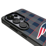 New England Patriots Plaid MagSafe Compatible Phone Case for Samsung Galaxy 26 Series