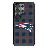 New England Patriots Plaid MagSafe Compatible Phone Case for Samsung Galaxy 26 Series