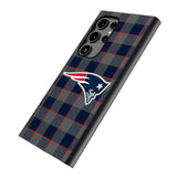 New England Patriots Plaid MagSafe Compatible Phone Case for Samsung Galaxy
