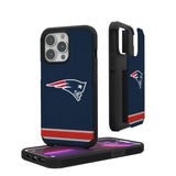 New England Patriots Stripe Rugged Phone Case for Apple iPhone