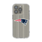 New England Patriots Text Backdrop Clear Phone Case for Apple iPhone
