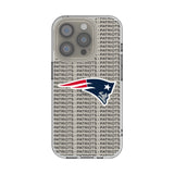 New England Patriots Text Backdrop Clear Phone Case for Apple iPhone