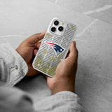 New England Patriots Text Backdrop Glitter Phone Case for Apple iPhone