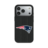 New England Patriots Text Backdrop MagSafe Compatible Phone Case for Apple iPhone