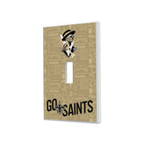 New Orleans Saints Deco Hidden-Screw Light Switch Plate