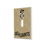 New Orleans Saints Deco Hidden-Screw Light Switch Plate