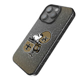 New Orleans Saints Historic Collection Linen Black Bling Phone Case for Apple iPhone