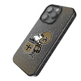 New Orleans Saints Historic Collection Linen Black Bling Phone Case for Apple iPhone