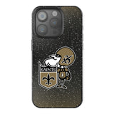 New Orleans Saints Historic Collection Linen Black Bling Phone Case for Apple iPhone