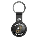 New Orleans Saints Historic Collection Personalized Insignia Black Airtag Holder