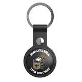 New Orleans Saints Historic Collection Personalized Insignia Black Airtag Holder