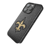 New Orleans Saints Linen Black Bling Phone Case for Apple iPhone