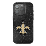 New Orleans Saints Linen Black Bling Phone Case for Apple iPhone