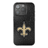 New Orleans Saints Linen Black Bling Phone Case for Apple iPhone