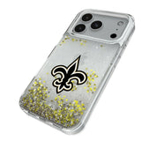 New Orleans Saints Linen Glitter Phone Case for Apple iPhone