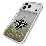 New Orleans Saints Linen Glitter Phone Case for Apple iPhone