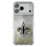 New Orleans Saints Linen Glitter Phone Case for Apple iPhone