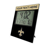 New Orleans Saints Personalized Color Block Wall Clock