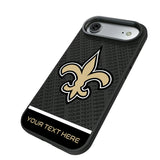 New Orleans Saints Personalized EndZone Plus Bump Phone Case for Apple iPhone