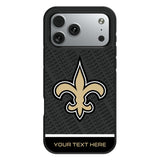 New Orleans Saints Personalized EndZone Plus Bump Phone Case for Apple iPhone