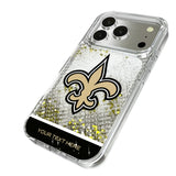 New Orleans Saints Personalized EndZone Plus Glitter Phone Case for Apple iPhone
