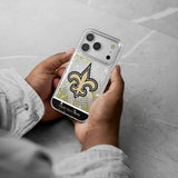 New Orleans Saints Personalized EndZone Plus Glitter Phone Case for Apple iPhone