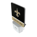 New Orleans Saints Personalized Endzone Solid Night Light 2-Pack