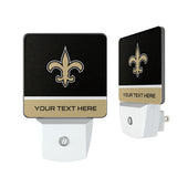 New Orleans Saints Personalized Endzone Solid Night Light 2-Pack