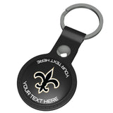 New Orleans Saints Personalized Insignia Black Airtag Holder