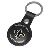 New Orleans Saints Personalized Insignia Black Airtag Holder