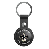 New Orleans Saints Personalized Insignia Black Airtag Holder