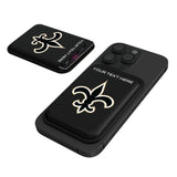 New Orleans Saints Personalized Insignia Black Magnetic Credit Card Wallet