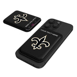 New Orleans Saints Personalized Insignia Black Magnetic Credit Card Wallet
