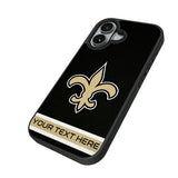 New Orleans Saints Personalized Stripe Bump Phone Case for Apple iPhone