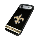 New Orleans Saints Personalized Stripe Bump Phone Case for Apple iPhone