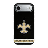 New Orleans Saints Personalized Stripe Bump Phone Case for Apple iPhone 17 Series
