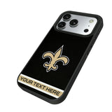 New Orleans Saints Personalized Stripe Bump Phone Case for Apple iPhone