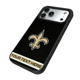 New Orleans Saints Personalized Stripe Bump Phone Case for Apple iPhone