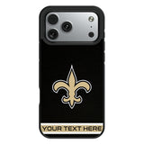 New Orleans Saints Personalized Stripe Bump Phone Case for Apple iPhone