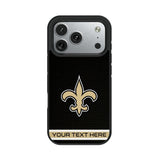 New Orleans Saints Personalized Stripe Bump Phone Case for Apple iPhone 17 Series
