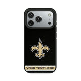 New Orleans Saints Personalized Stripe Bump Phone Case for Apple iPhone