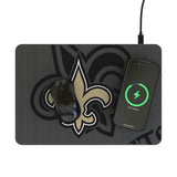 New Orleans Saints Personalized Tilt 15-Watt Wireless Charger and Mouse Pad