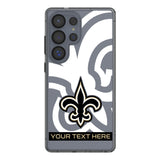 New Orleans Saints Personalized Tilt Clear Phone Case for Samsung Galaxy