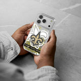 New Orleans Saints Personalized Tilt Glitter Phone Case for Apple iPhone