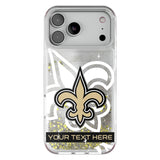 New Orleans Saints Personalized Tilt Glitter Phone Case for Apple iPhone