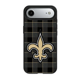 New Orleans Saints Plaid MagSafe Compatible Phone Case for Apple iPhone